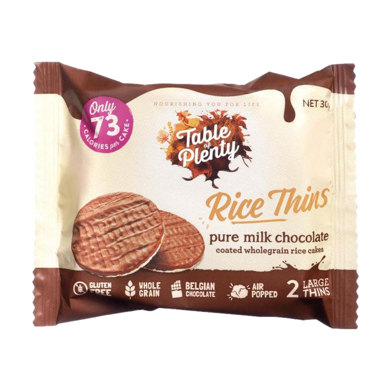 Table of Plenty Rice Thins Large Milk Chocolate 30g 2 Pack