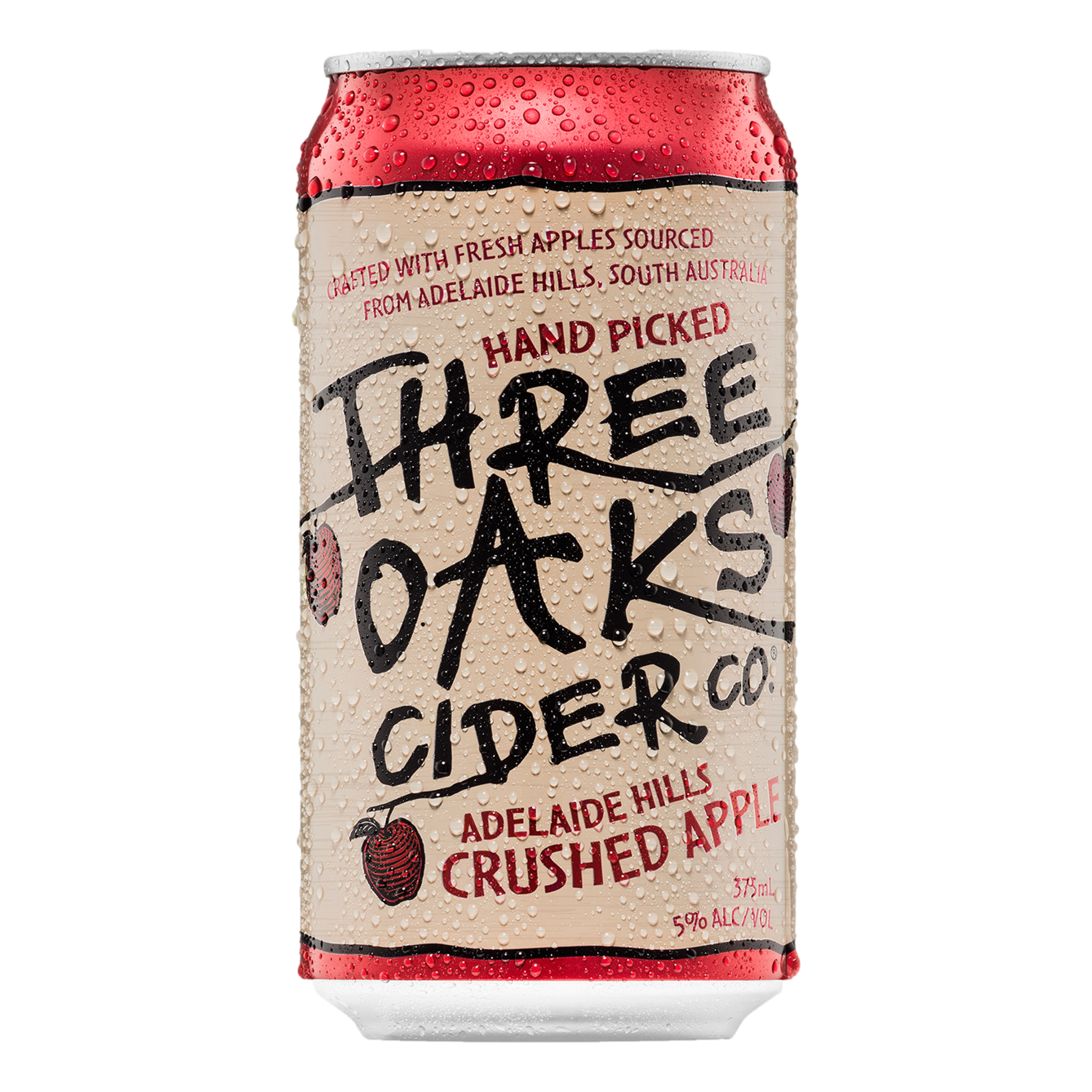 Three Oaks Crushed Apple Cider 5% 375ml Can Single