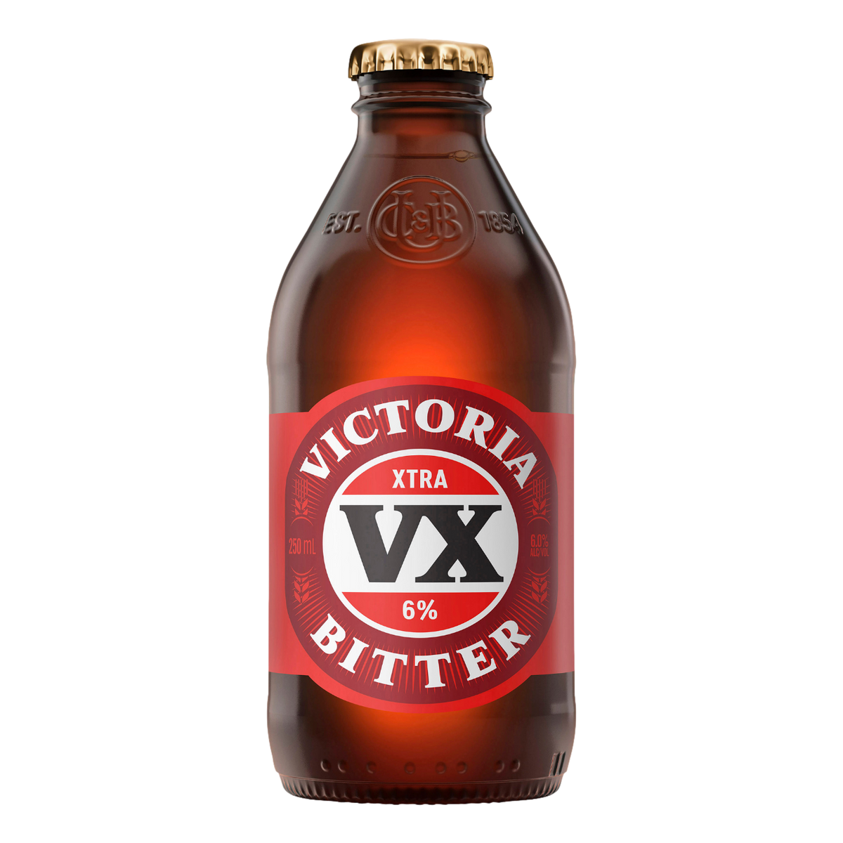 Victoria Bitter XTRA VX Lager 6% 250ml Bottle Case of 24