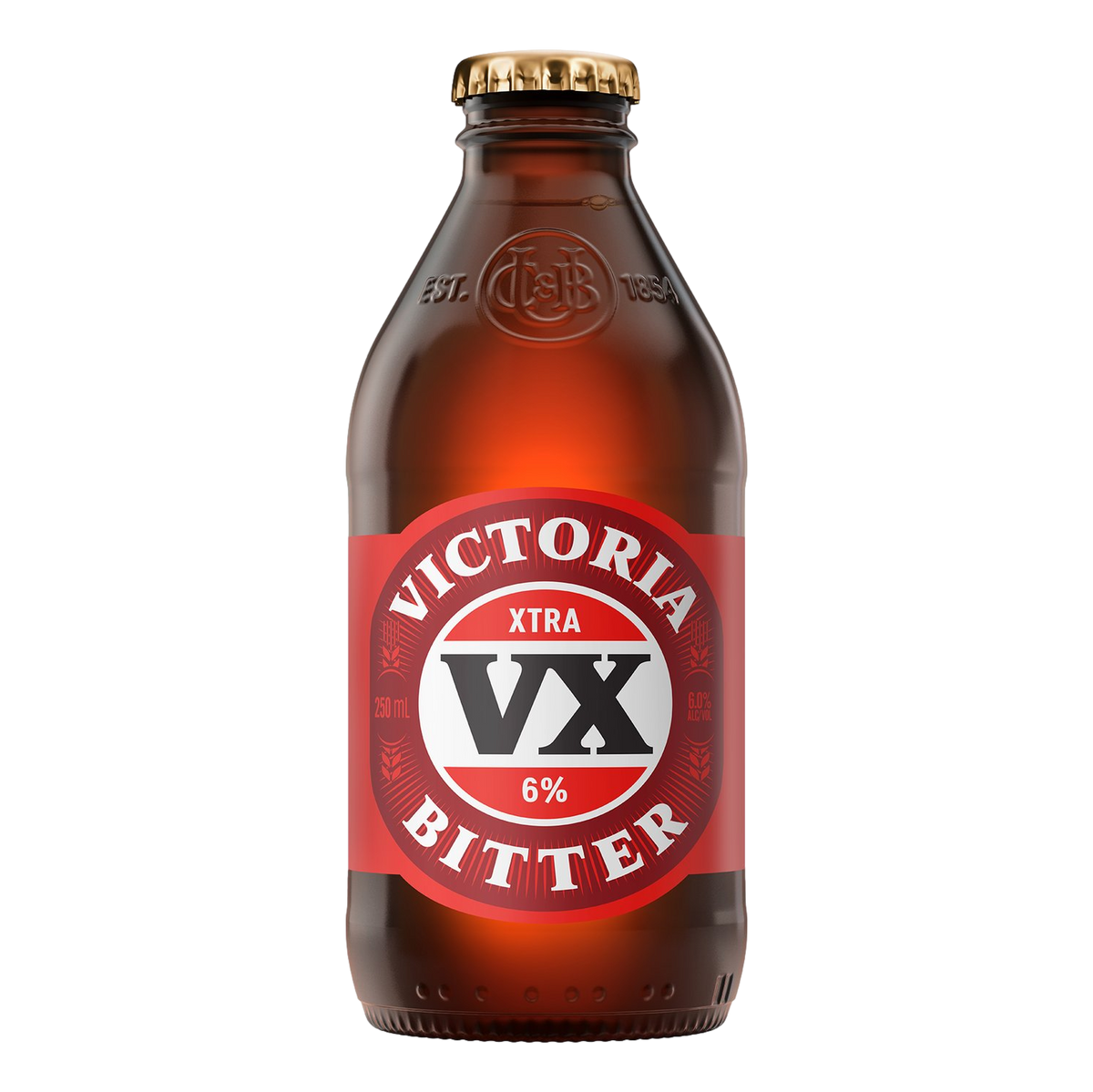 Victoria Bitter XTRA VX Lager 6% 250ml Bottle 4 Pack