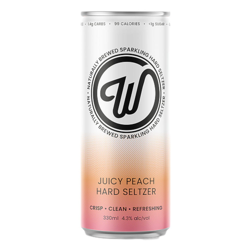 Wayward W Peach Hard Seltzer 330ml Can Single