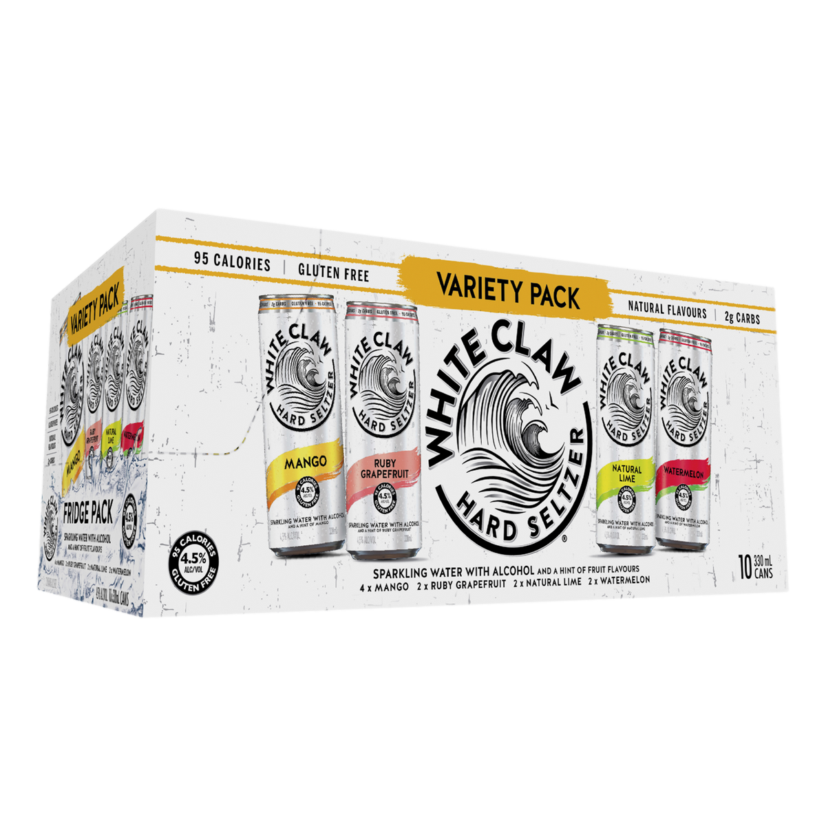 White Claw Hard Seltzer Variety 330ml Can 10 Pack