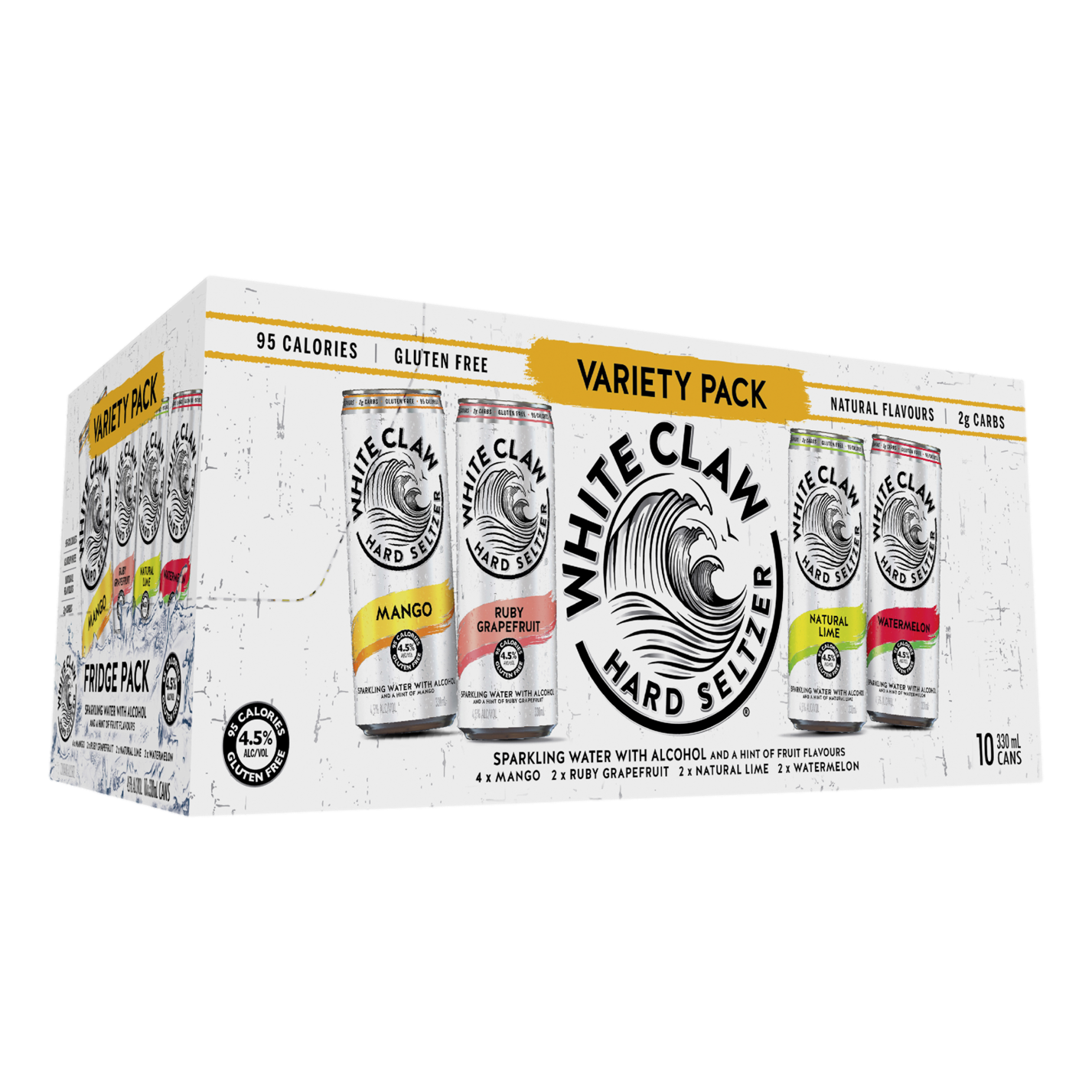 White Claw Hard Seltzer Variety 330ml Can 10 Pack - Camperdown Cellars
