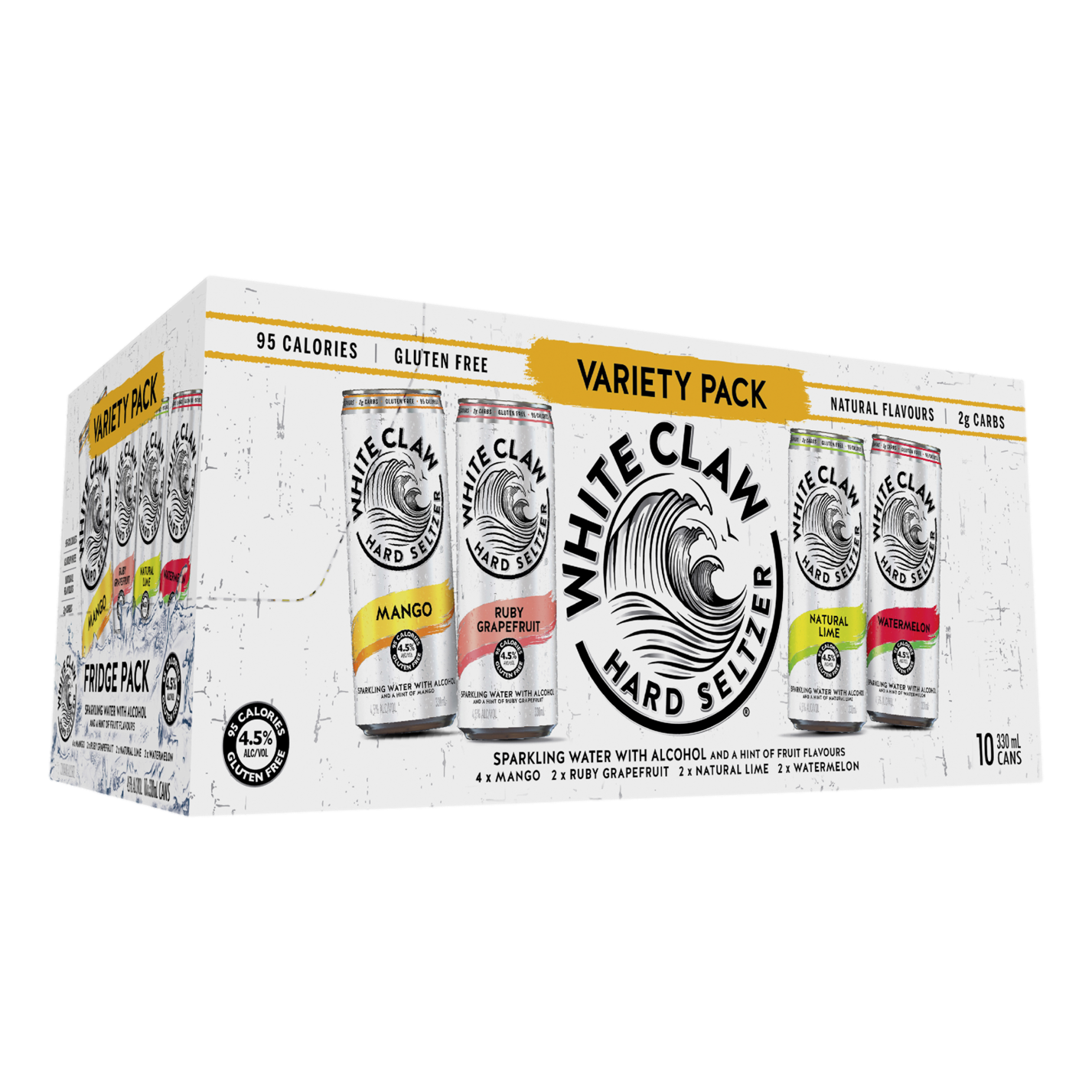 White Claw Hard Seltzer Variety 330ml Can 10 Pack