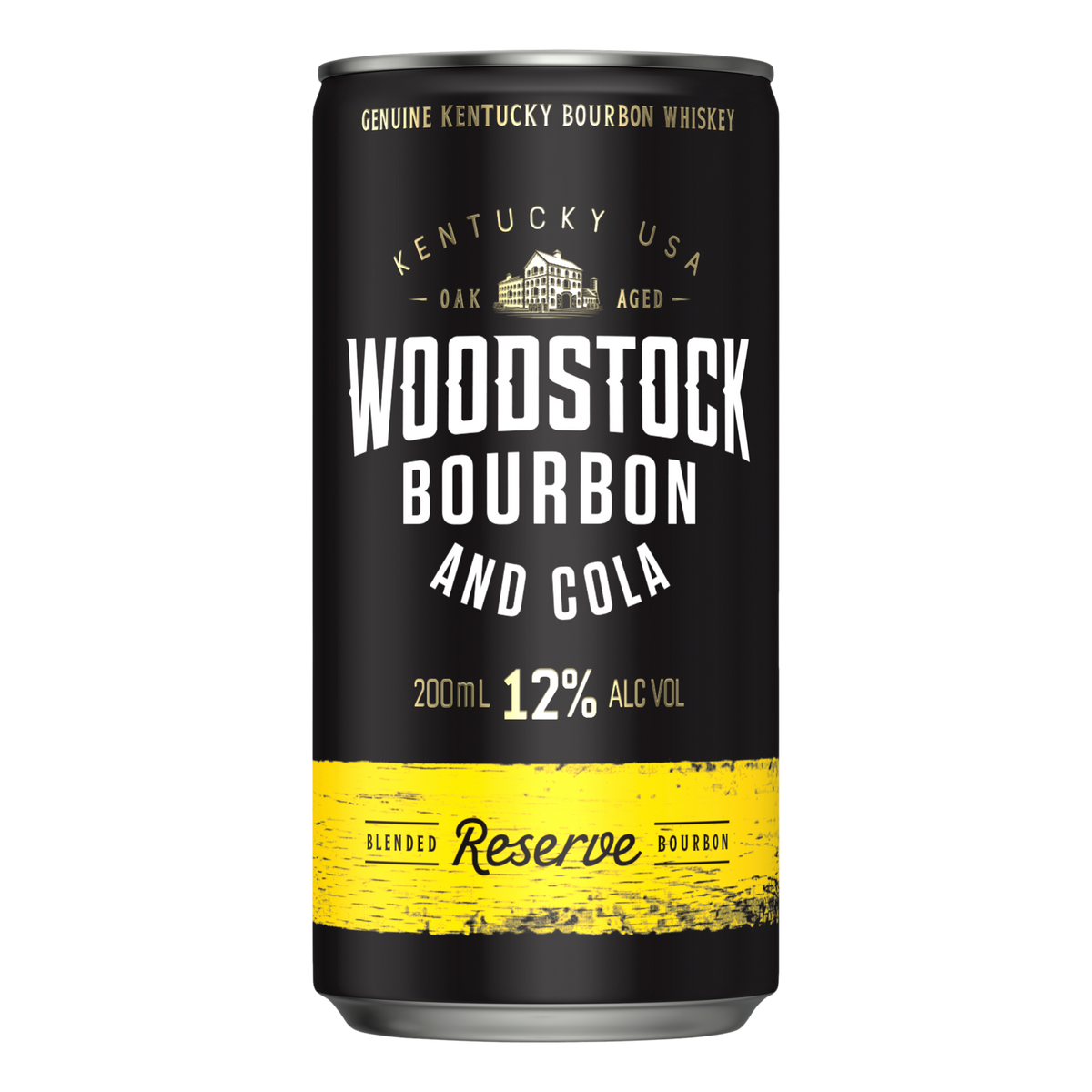 Woodstock Bourbon & Cola 12% 200ml Can Single