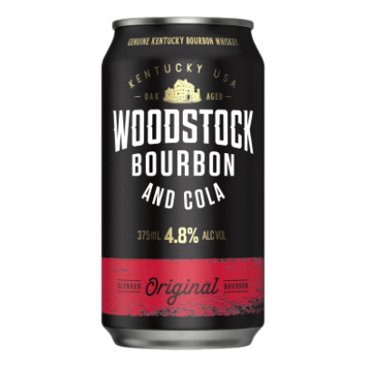 Woodstock Bourbon & Cola 4.8% 375ml Can 6 Pack