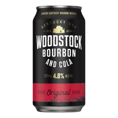 Woodstock Bourbon & Cola 4.8% 375ml Can 6 Pack