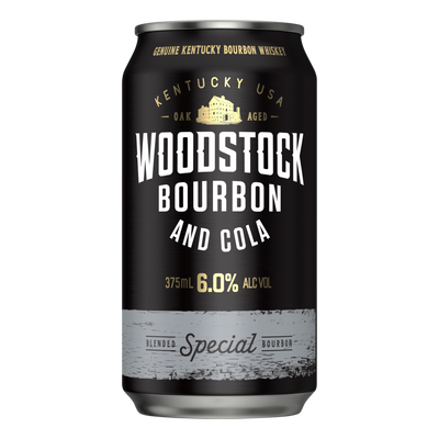 Woodstock Bourbon & Cola 6% 375ml Can 4 Pack