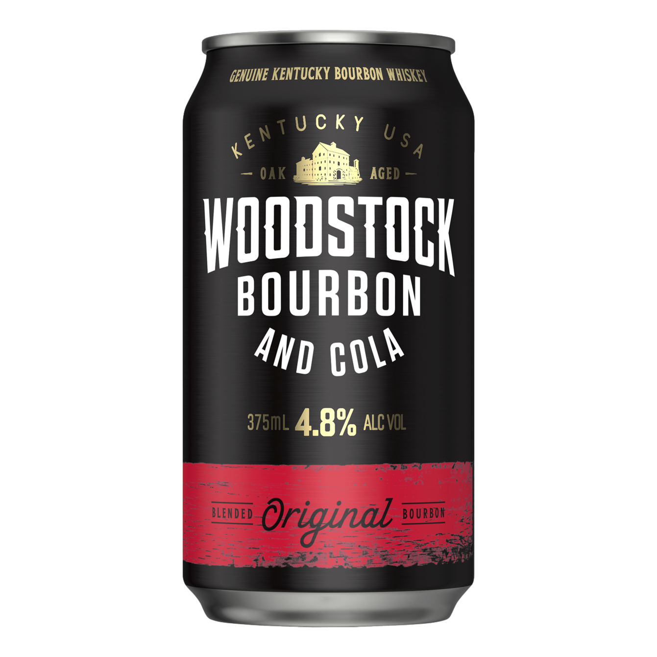 Woodstock Bourbon & Cola 4.8% 375ml Can Single