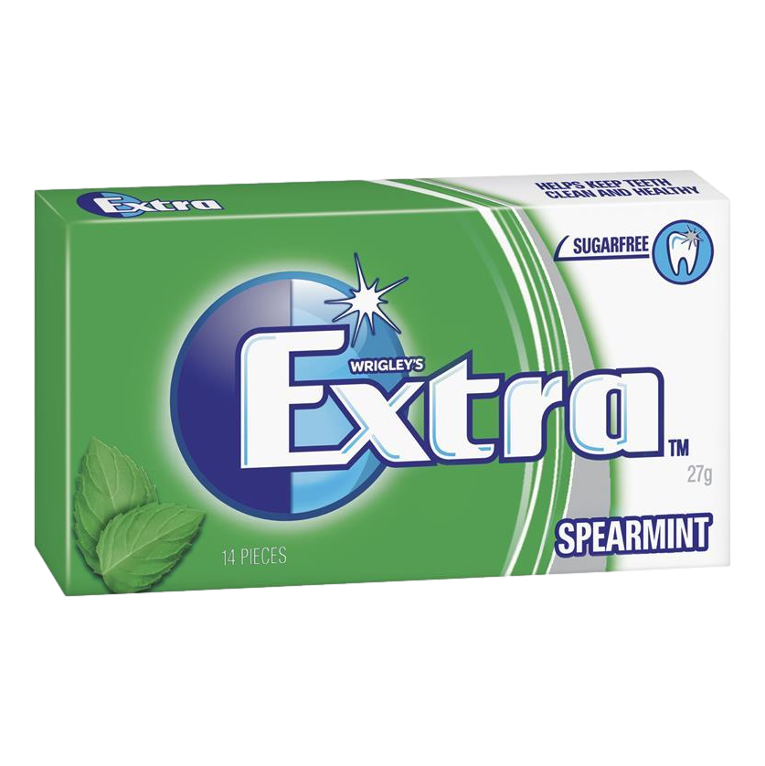 Wrigley's Extra Envelope Spearmint Gum 27g 14 Pack