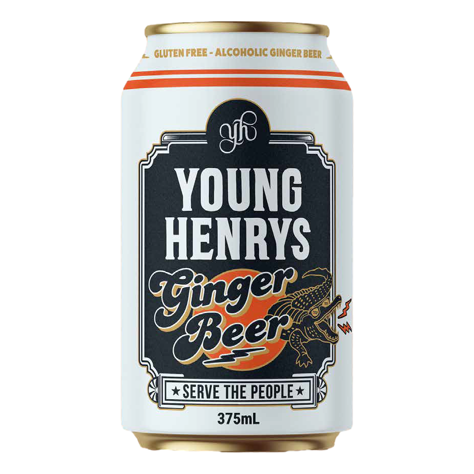 Young Henrys Alcoholic Ginger Beer 375ml Can Case of 16