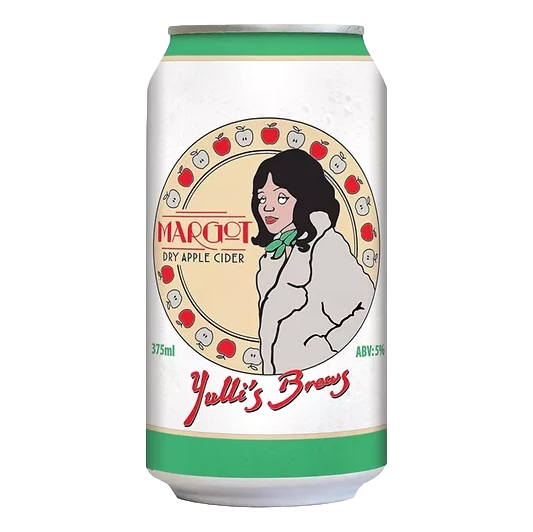 Yulli's Brews Margot Dry Apple Cider 375ml Can Single