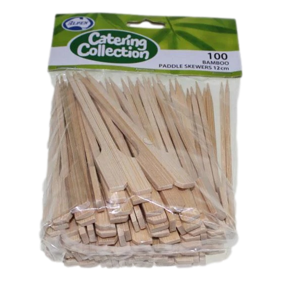 Alpen Bamboo Paddle Skewers 12cm 100 Pack