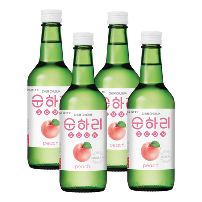 Lotte Chum Churum Peach Soju 360ml Bottle 4 Pack