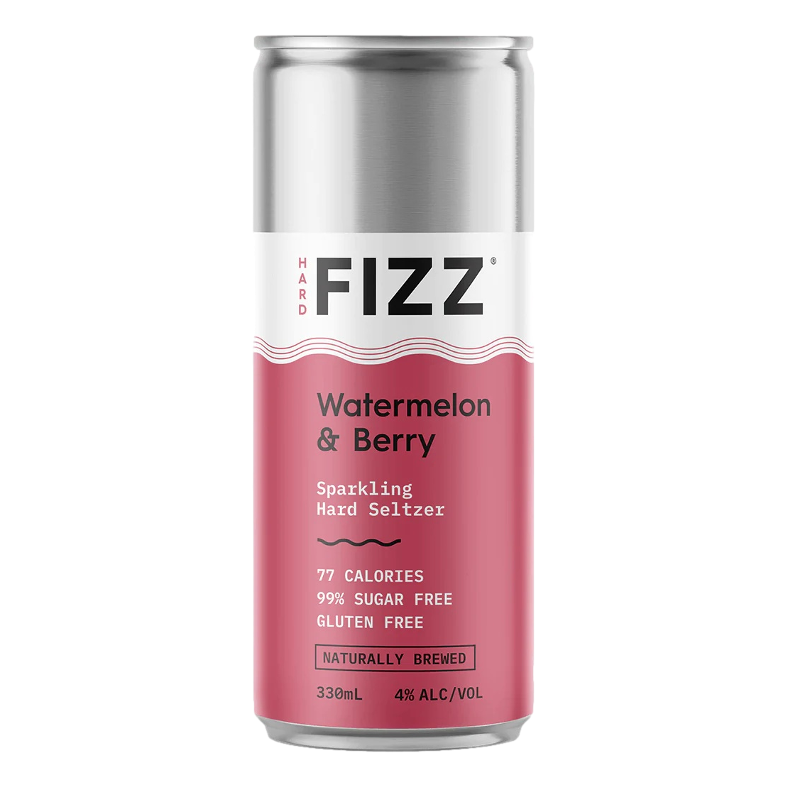 Hard Fizz Watermelon & Berry Seltzer 330ml Can 4 Pack