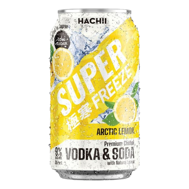 Hachii Super Freeze Arctic Lemon 9% 350ml Can Single