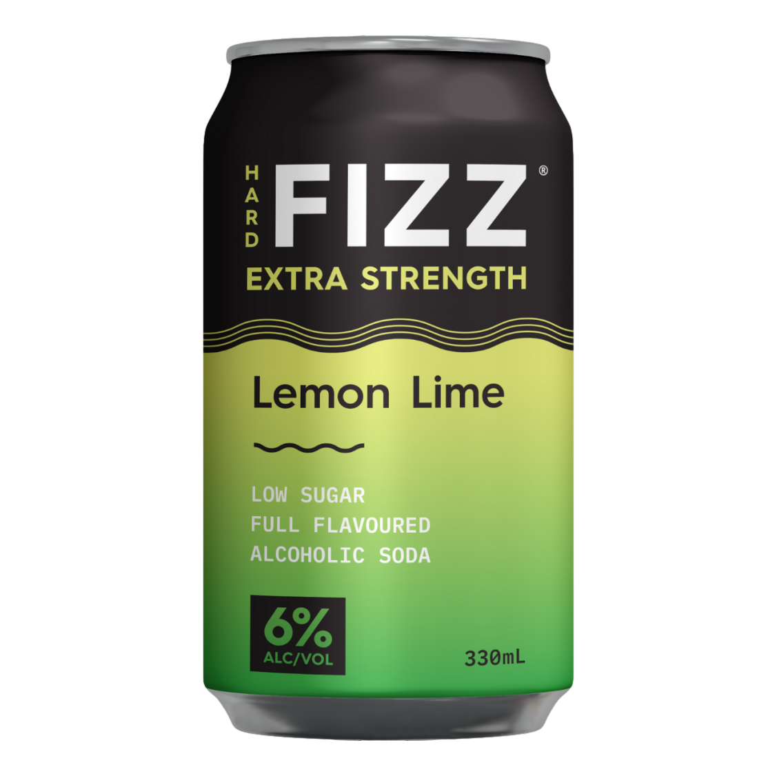 Hard Fizz EXTRA Lemon Lime Alcoholic Soda 6% 330ml Can Single