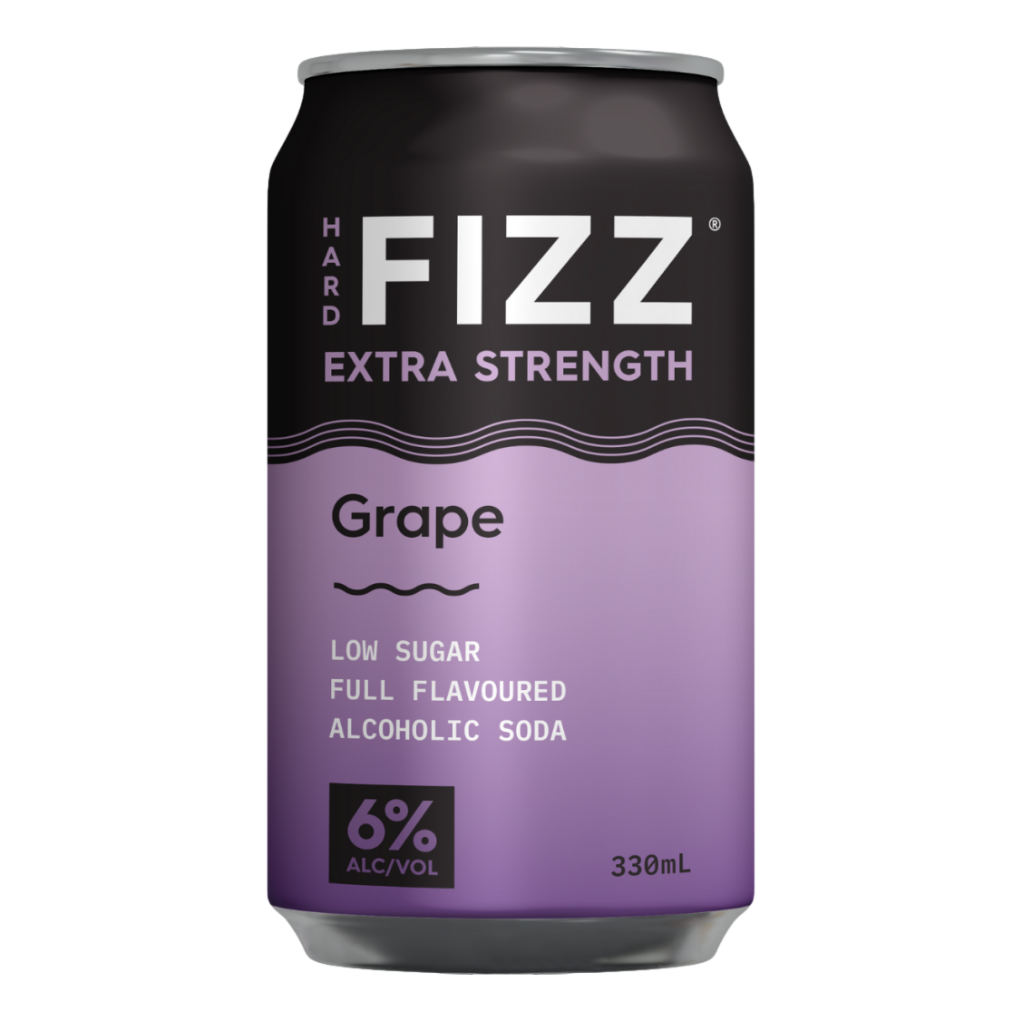 Hard Fizz EXTRA Grape Alcoholic  Soda 6% 330ml Can Single