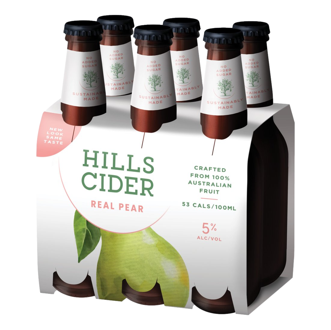 The Hills Cider Co Pear Cider 330ml Bottle 6 Pack