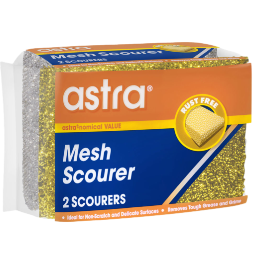 Astra Mesh Hand Scourer 2 Pack