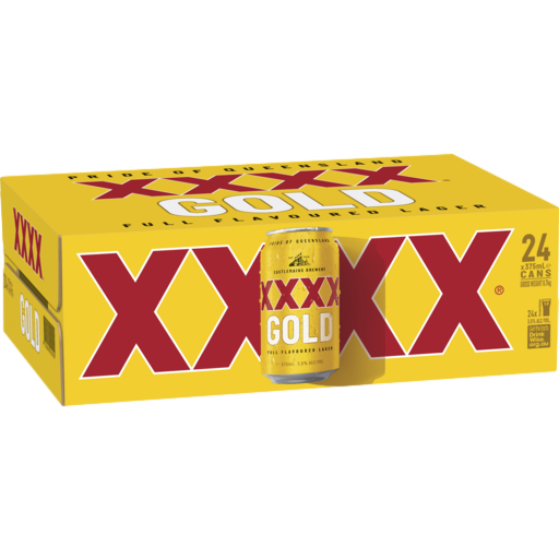 XXXX Gold Lager 3.5% 375ml Can Case of 24