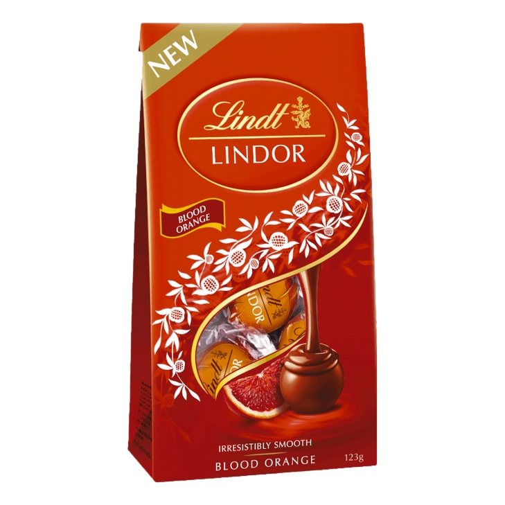 Lindt Lindor Bag Blood Orange Chocolate 123g