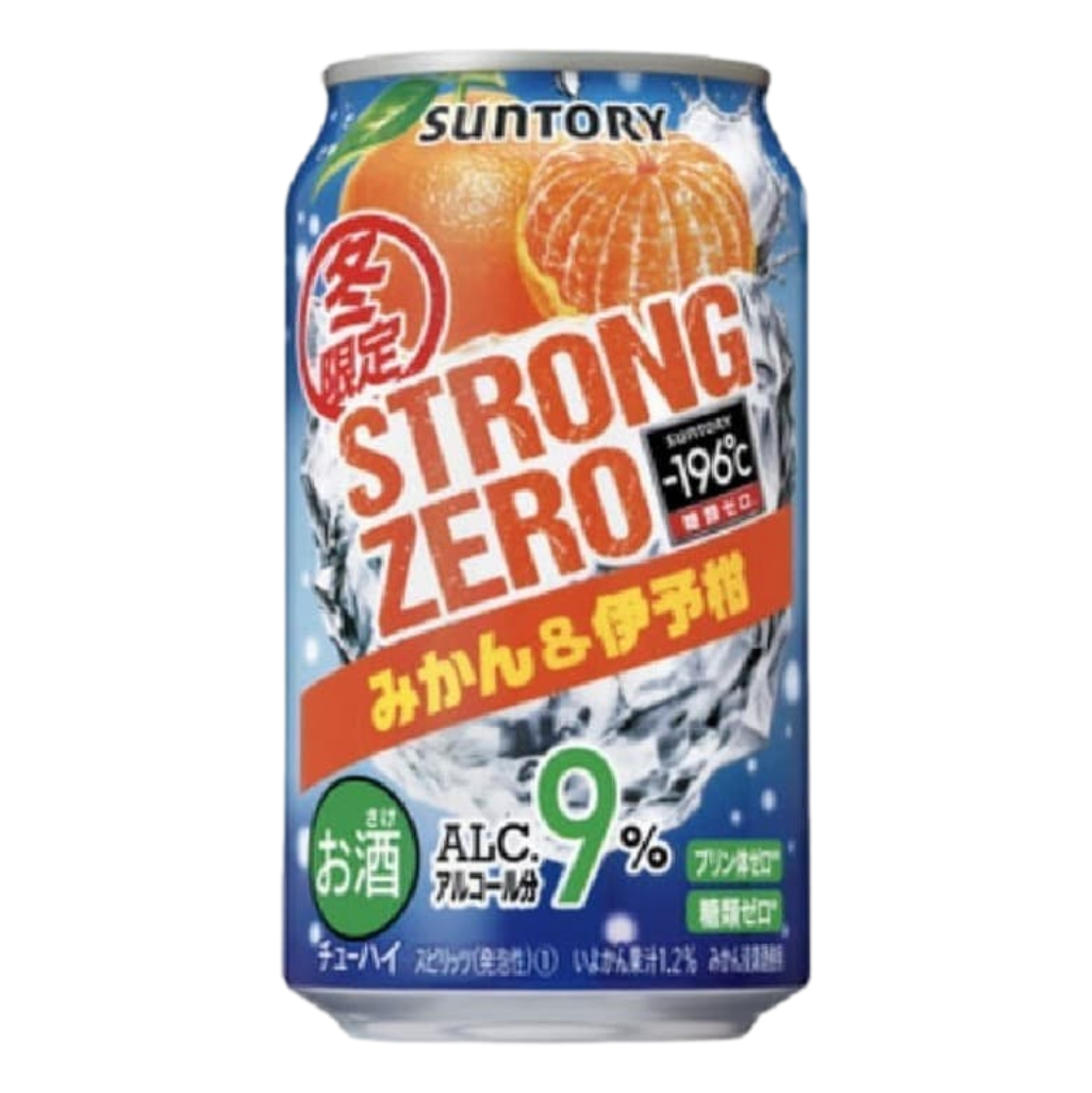 Suntory Strong Zero Orange & Mandarine 9% 350ml Can 4 Pack